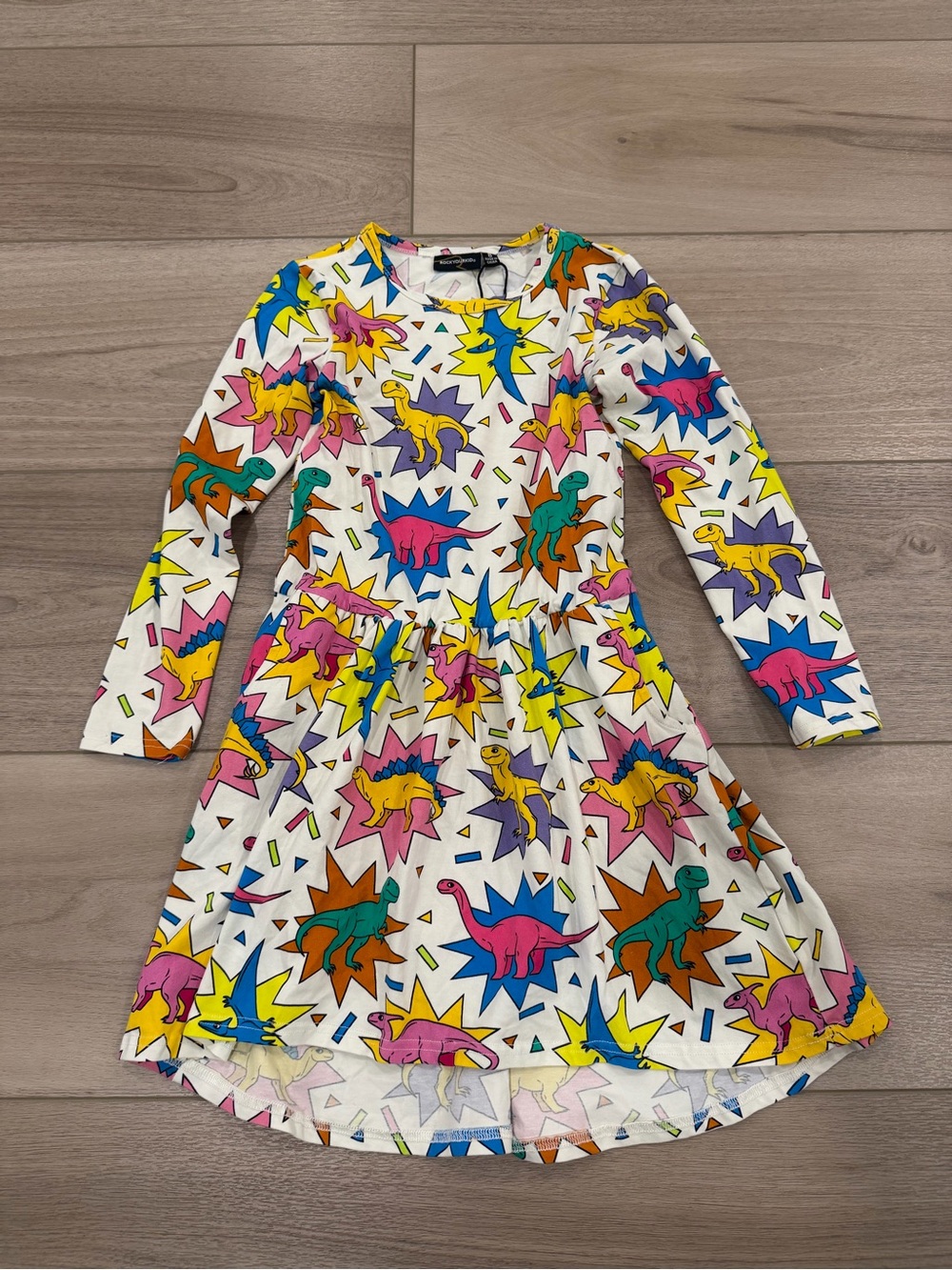 Rock Your Kid Dino-Mite Girls Dinosaur Skater Dress Size 8